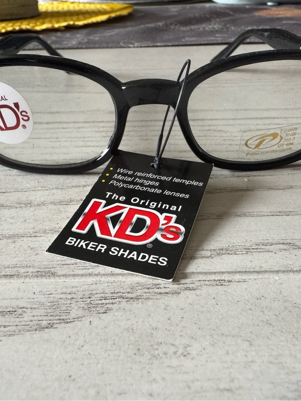 Original KD’s Black Biker Shades with Soft Pouch
